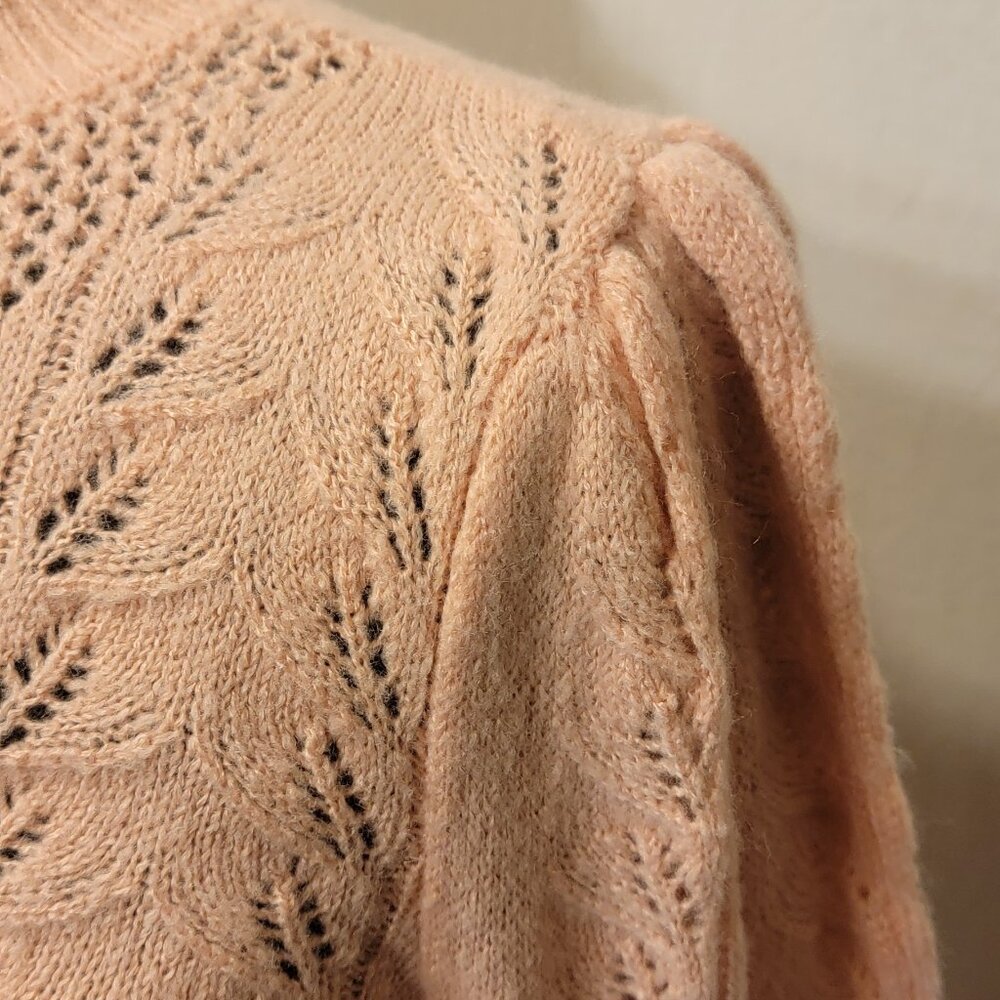 LOFT | Womens Lacy Sweater Size S - Pink - Picture 7 of 8